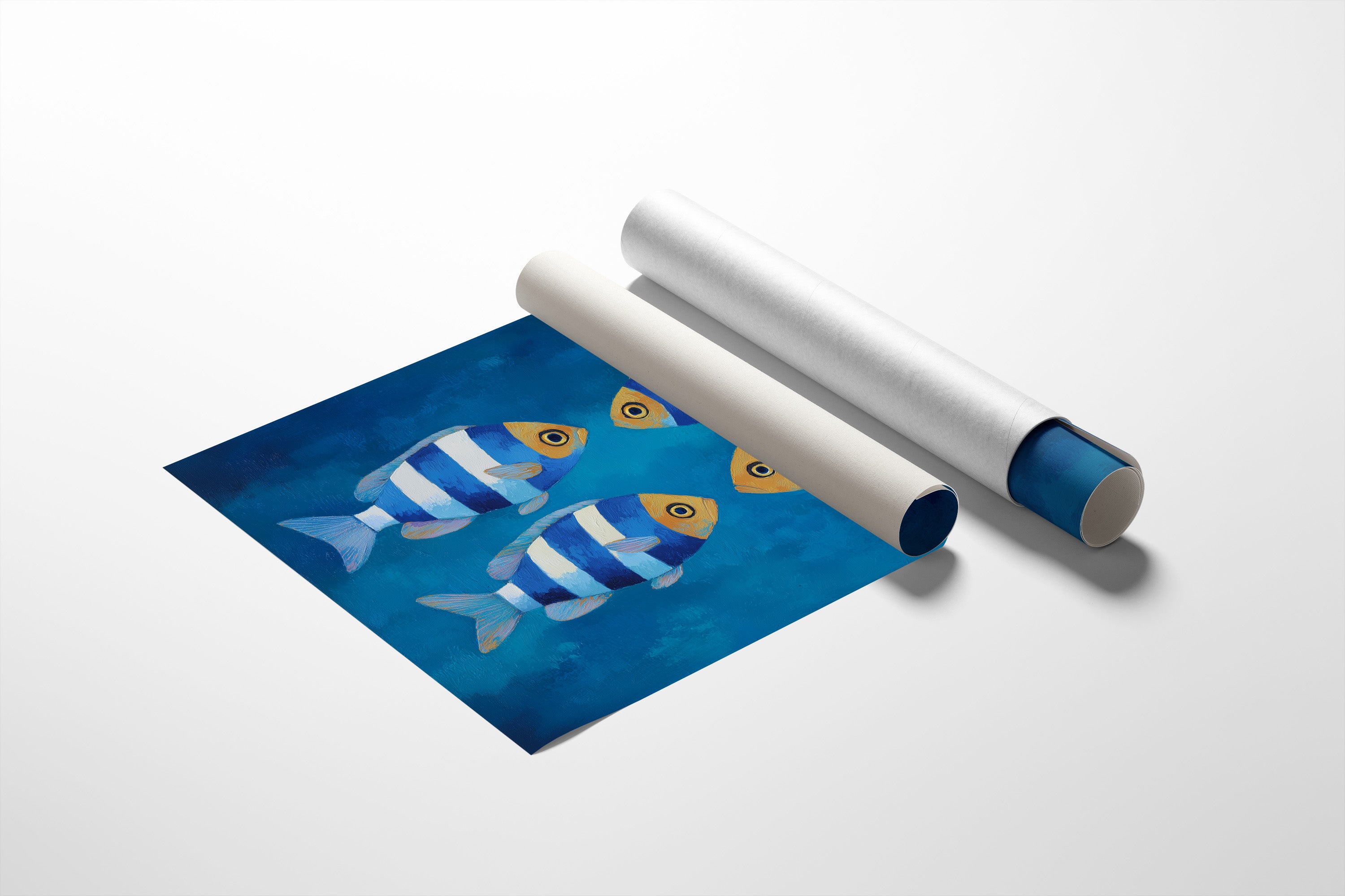 Striped Swimmers Meet At Sea