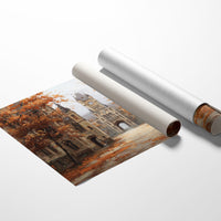 Amber Leaves Frame Ancient Halls