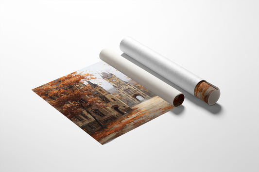 Amber Leaves Frame Ancient Halls