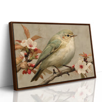 Songbird Rests Among Cherry Blossoms