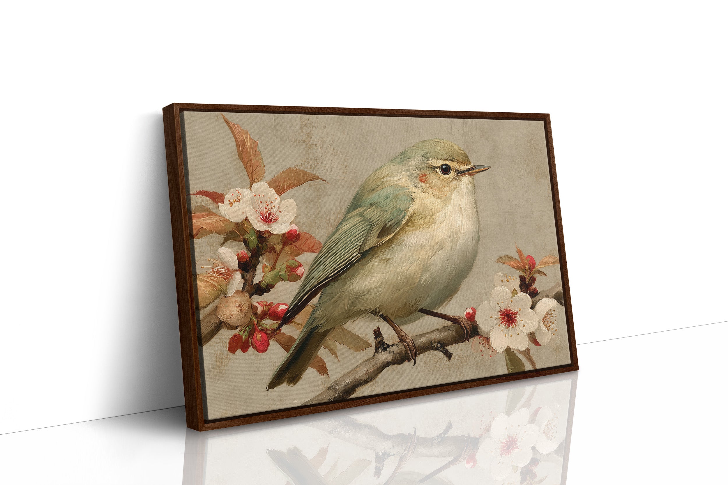 Songbird Rests Among Cherry Blossoms
