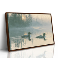 Loons, Misty Dawn Ripples