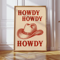 Howdy Howdy Western Hat Print