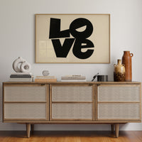 LOVE Modern Block Typography Print
