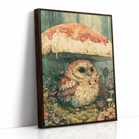 Sheltering Owl Beneath the Toadstool