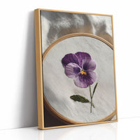 A Pansy Stitched with Care