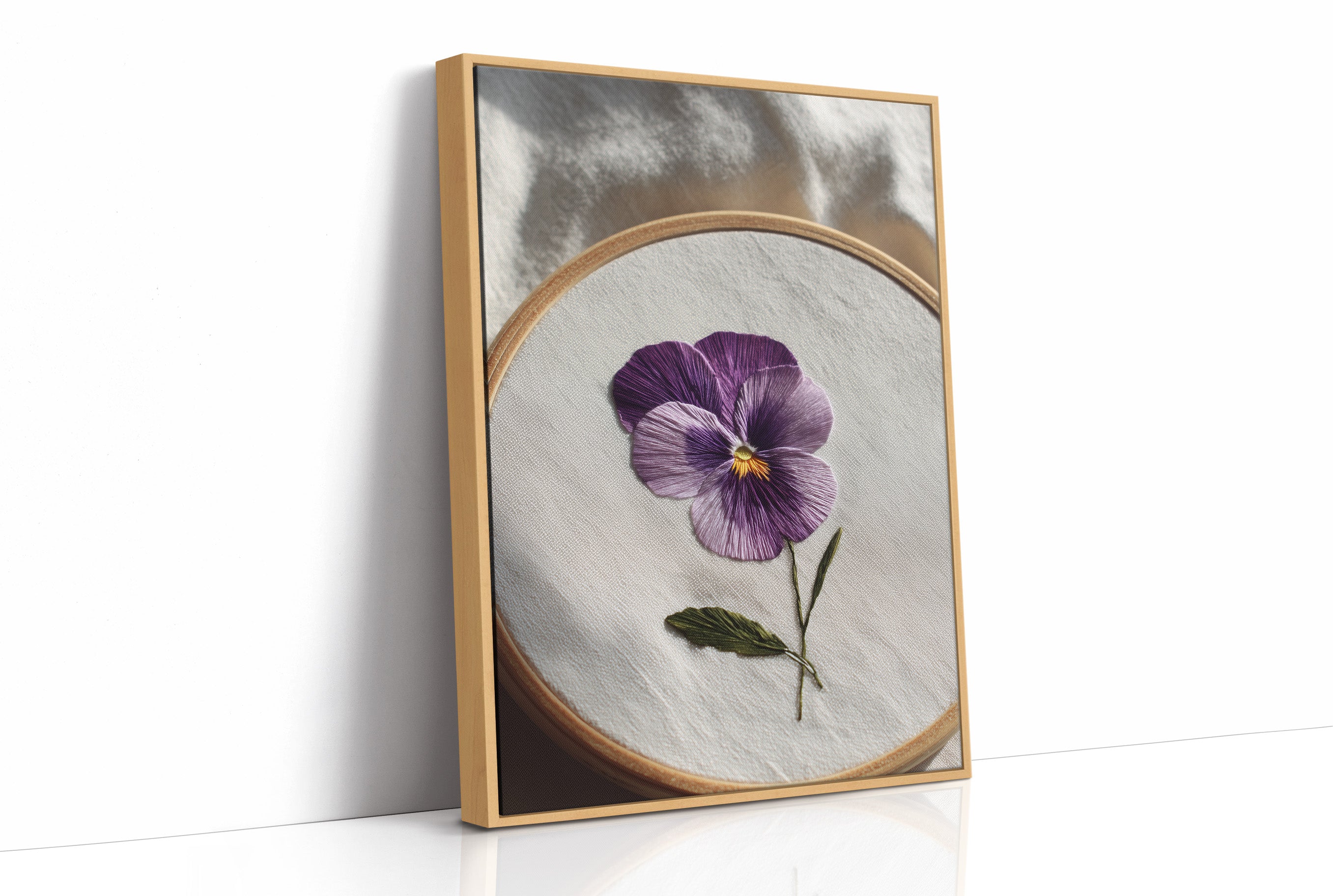 A Pansy Stitched with Care