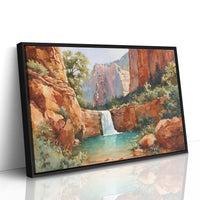 Sacred Waters Between Red Cliffs