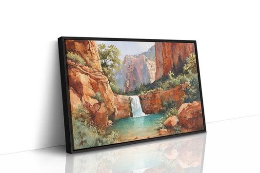 Sacred Waters Between Red Cliffs