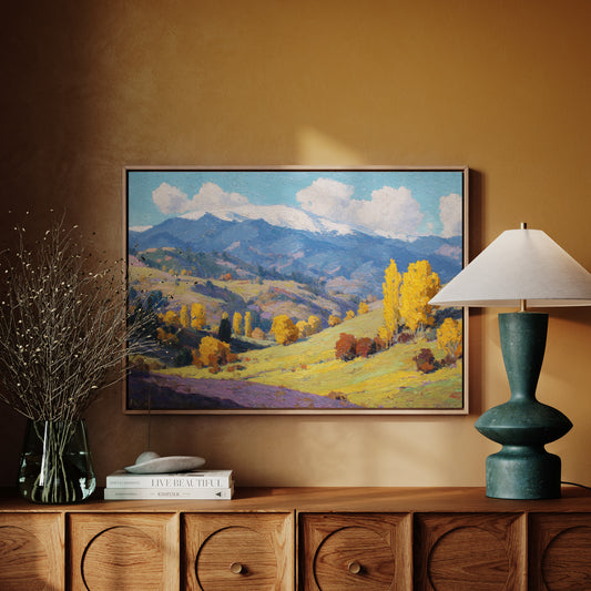 Autumn Gold Bathes Mountain Valley