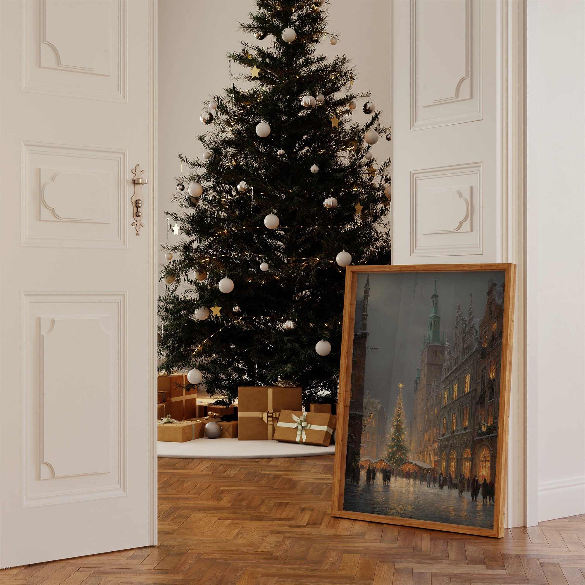 Winter Lights Dance Through Old Town