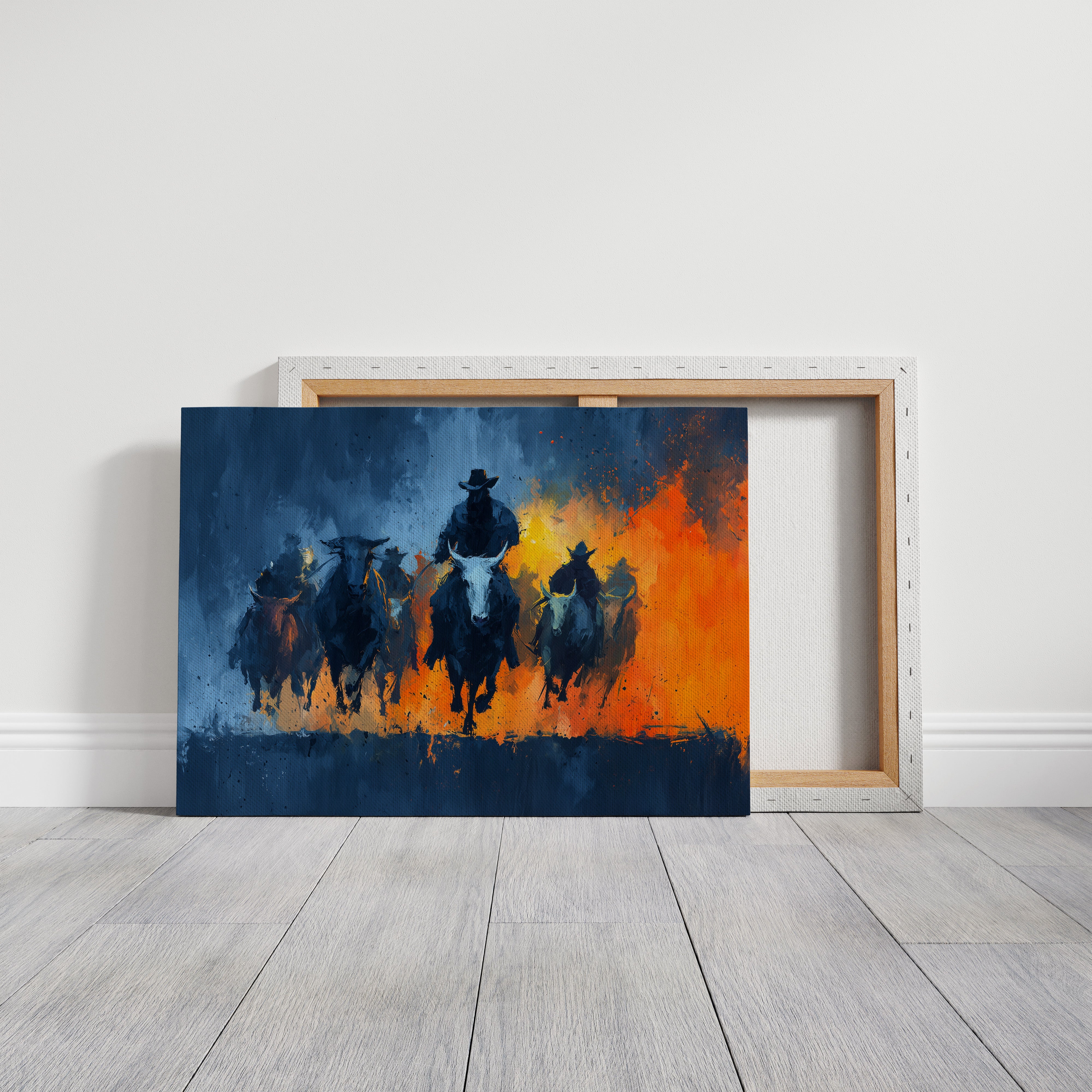Cattle Drive Through Fire
