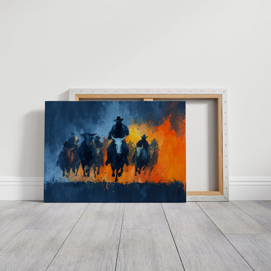 Cattle Drive Through Fire