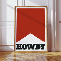 Howdy Western Banner Print