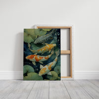 Koi Dance Below Lily Shadows