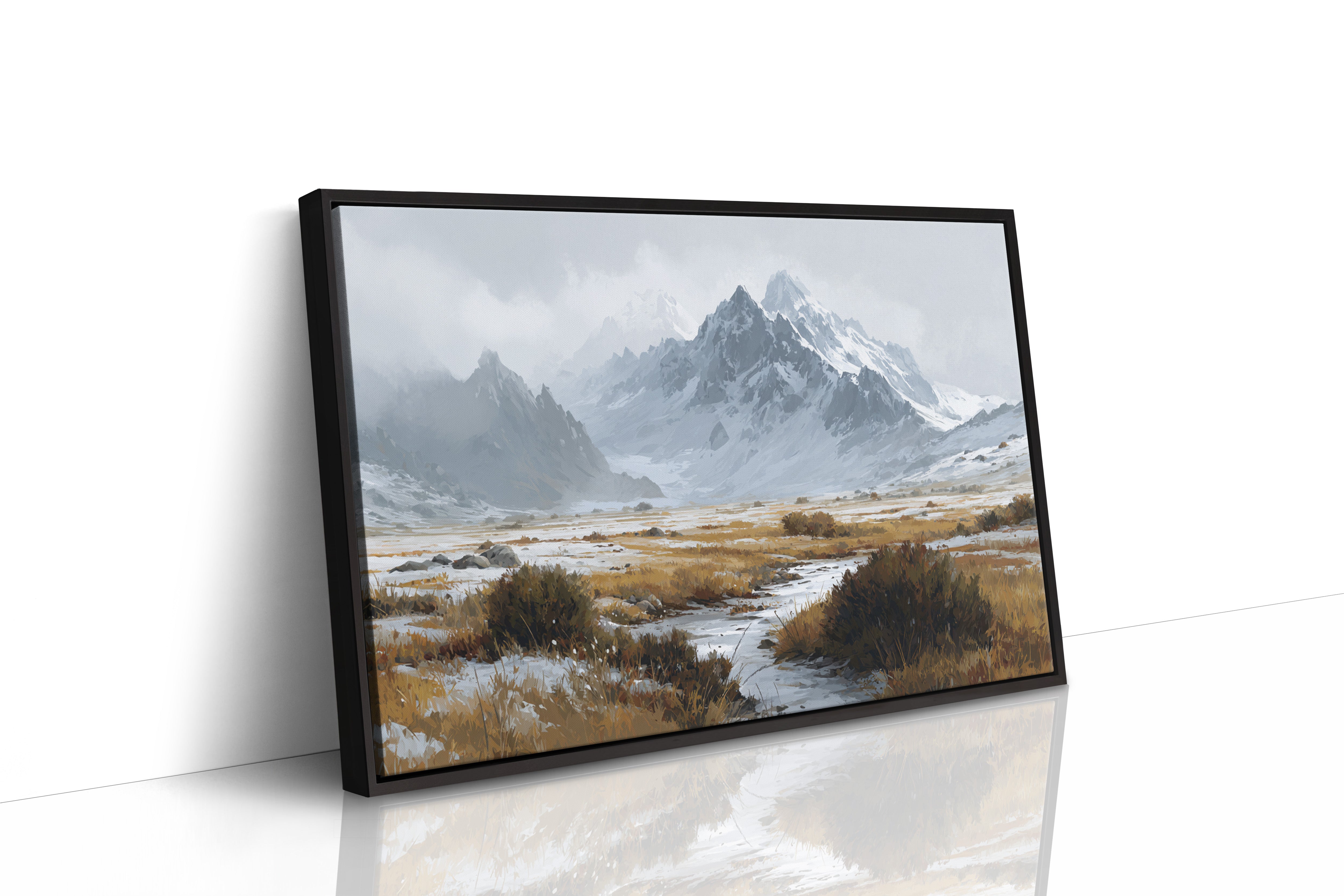 Winter Grasses Dance Below Peaks