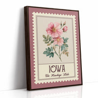 Iowa Wild Rose Watercolor Stamp