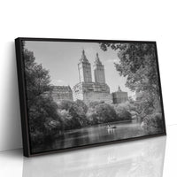 Twin Towers Above Central Park Lake