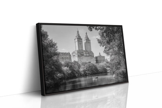 Twin Towers Above Central Park Lake