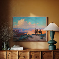 Desert Riders Watch Canyon Glow