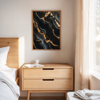 Black Marble Blaze with Liquid Gold