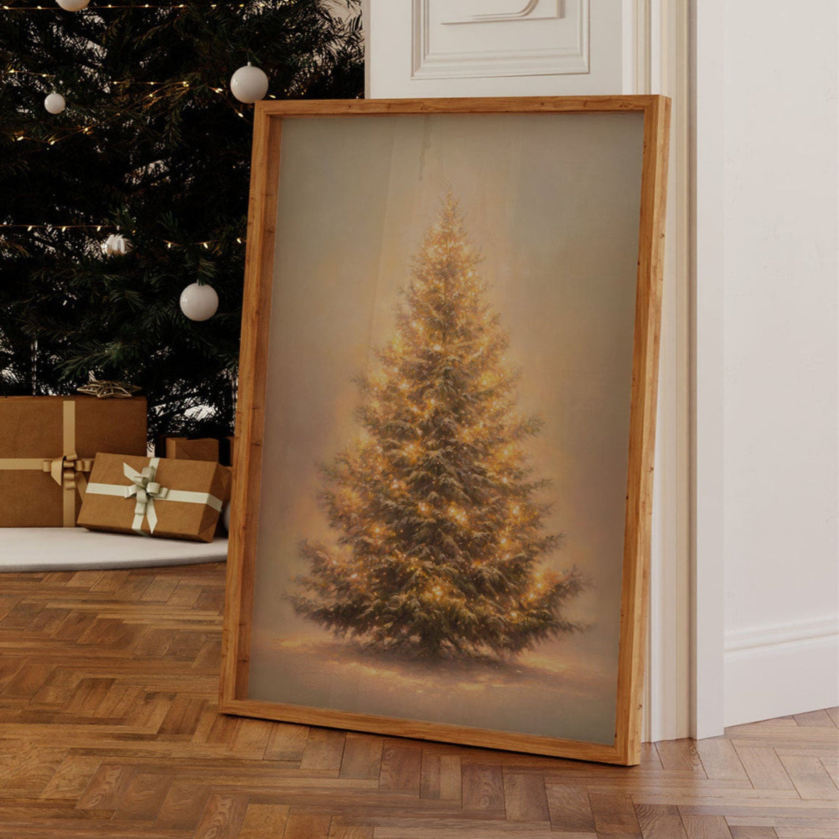Evergreen Tales In Golden Mist