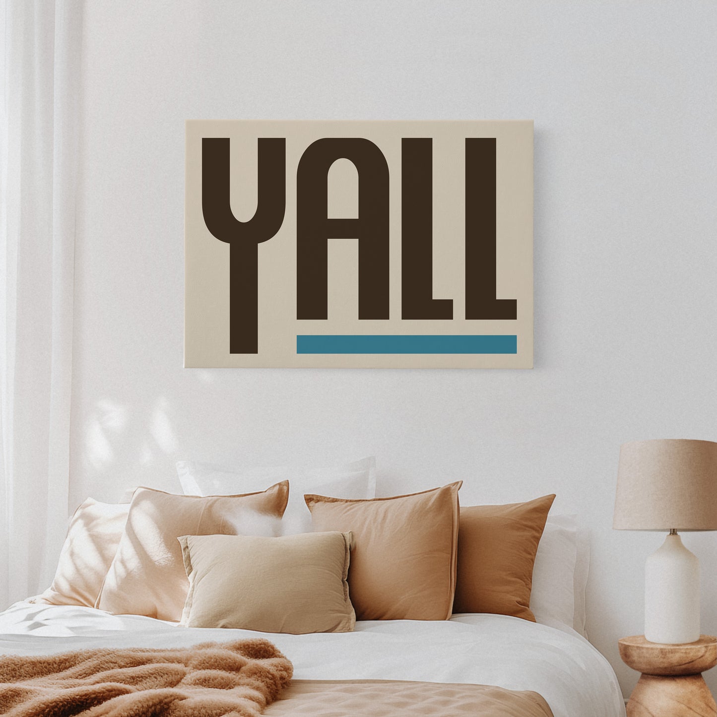 Y’all Typography Print with Teal Underline