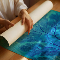 Cobalt Branches In Aqua Depths