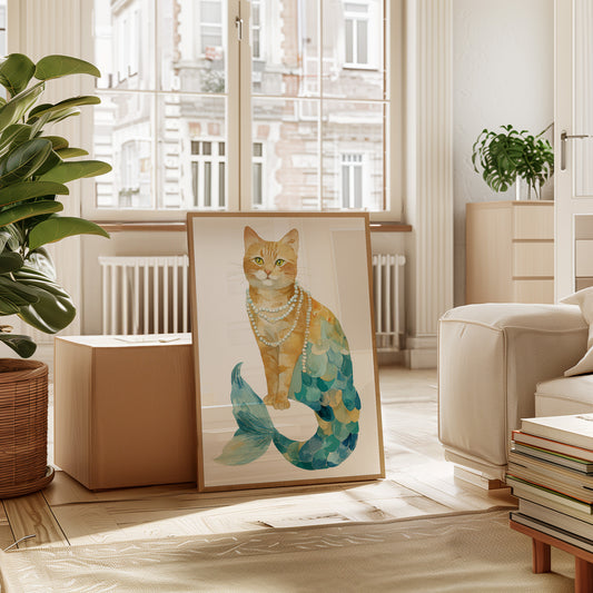 Emerald Tides and Feline Grace