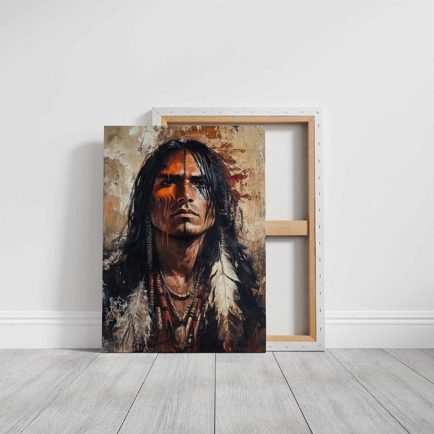 War Paint and Fire Tribal Portrait