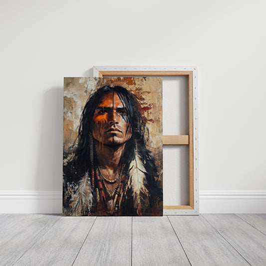 War Paint and Fire Tribal Portrait
