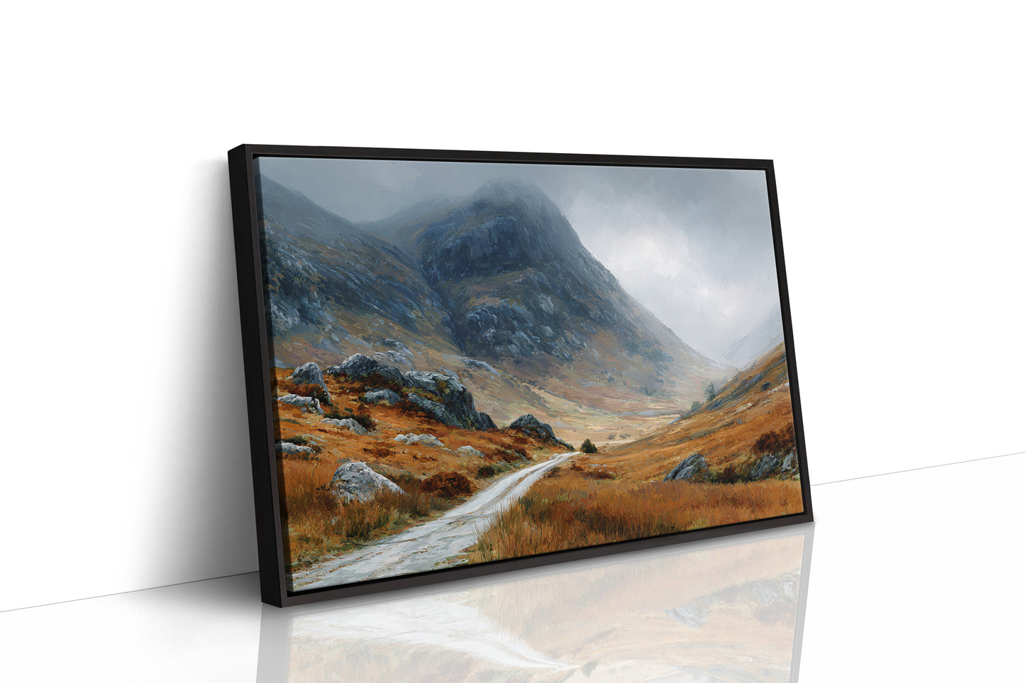 Autumn Path Through Highland Mists