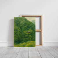 Solitary Temple Among Emerald Hills