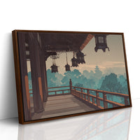 Temple Lanterns Guide Misty Dawn