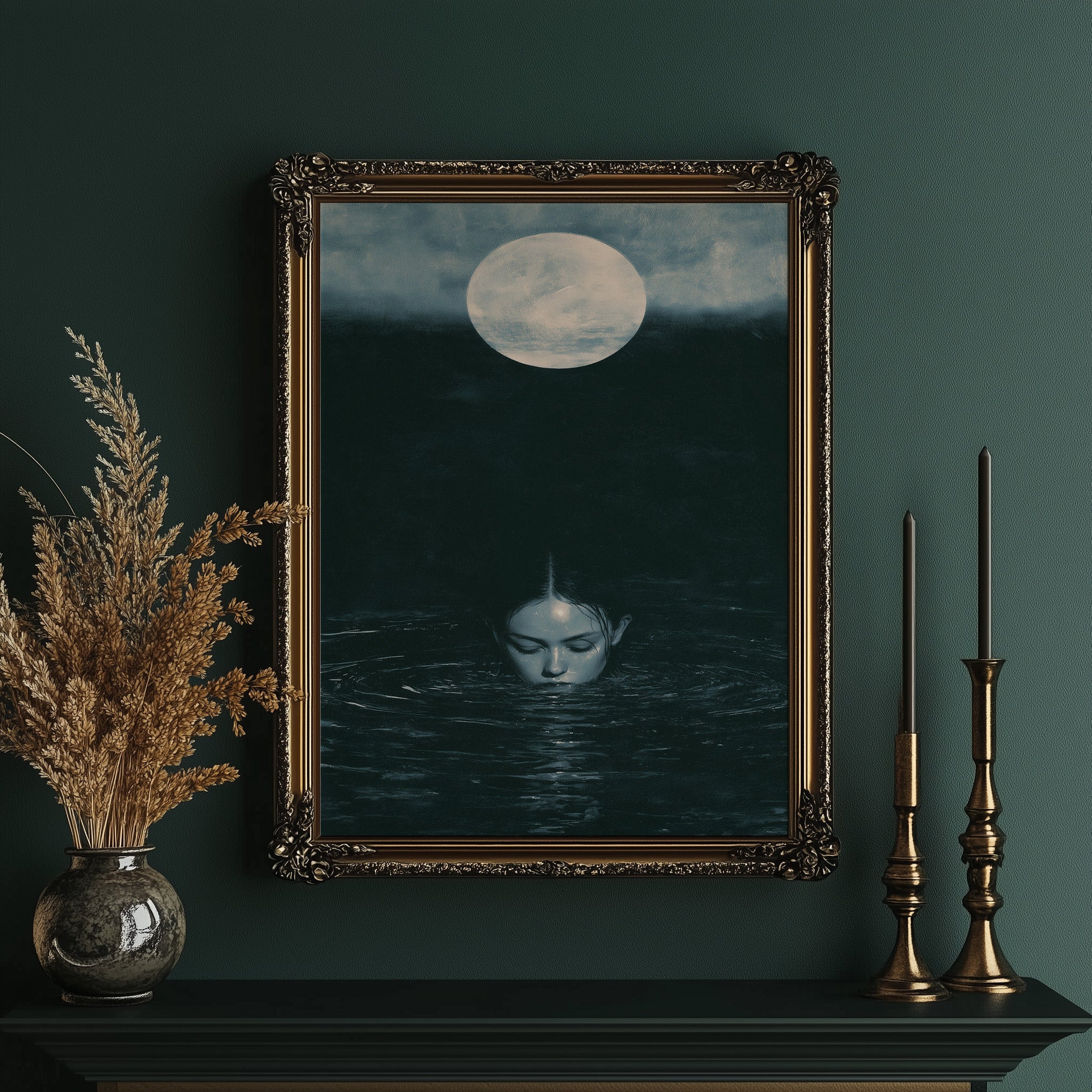 Surfacing Beneath a Pale Moon