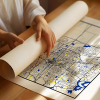 Denver, Mapped in Navy & Gold