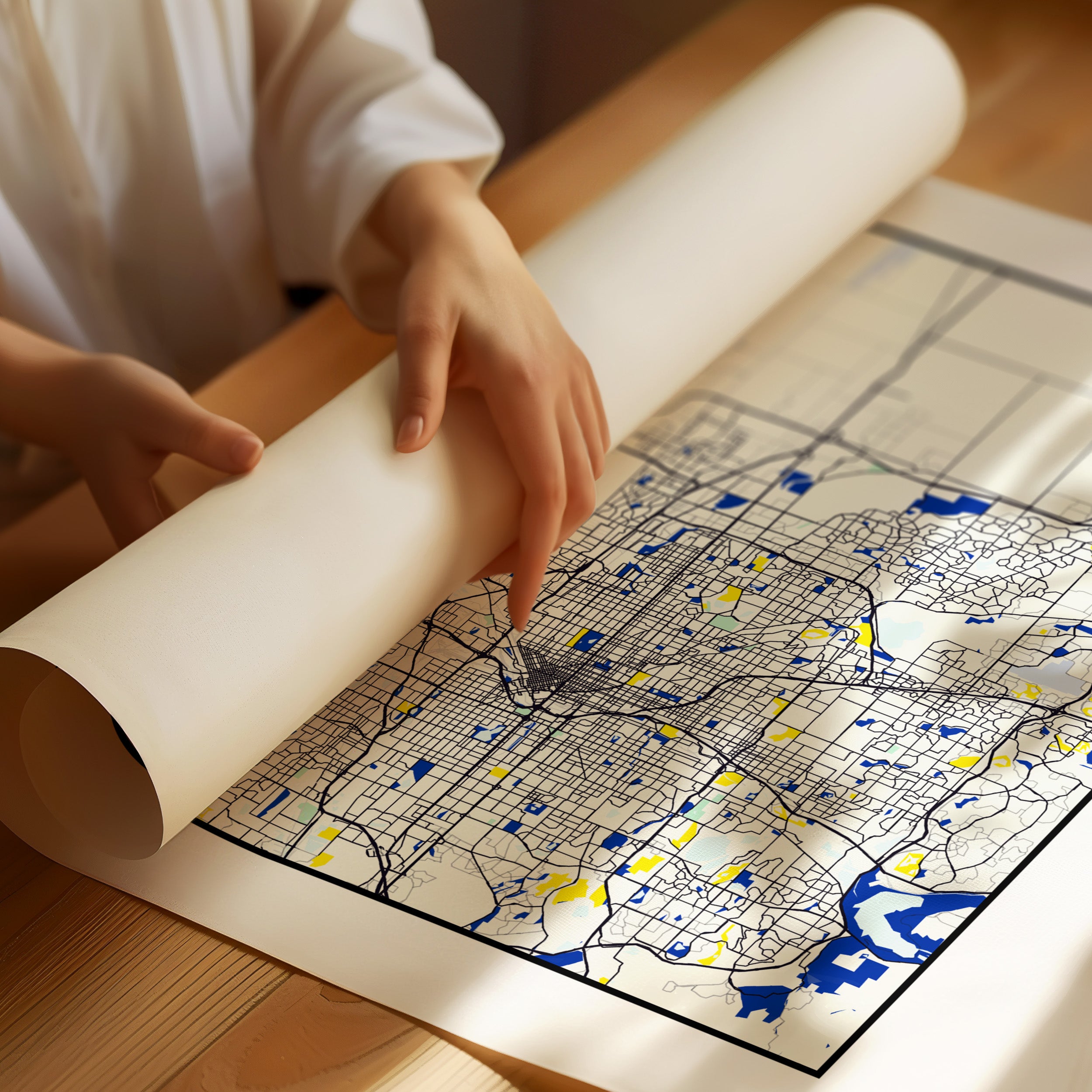 Denver, Mapped in Navy & Gold