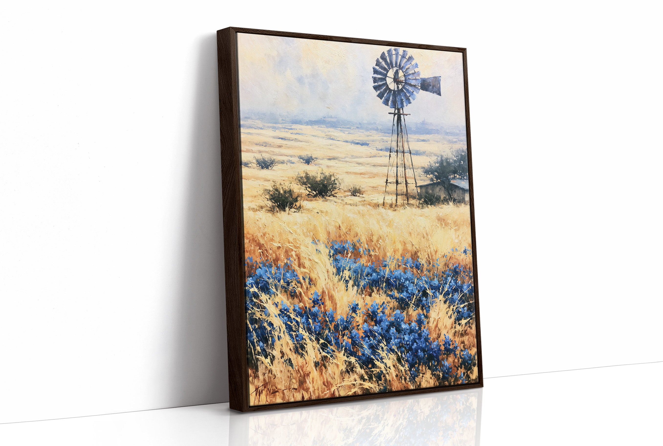 Windmill Above the Bluebonnets