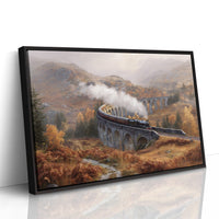 Highland Steam Crosses Ancient Stone