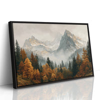 Autumn Gold Meets Mountain Snow