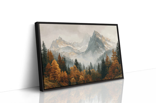 Autumn Gold Meets Mountain Snow