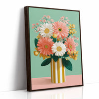 Sunday Flowers in a Striped Vase