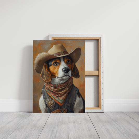 Deputy Beagle in Bandana and Hat