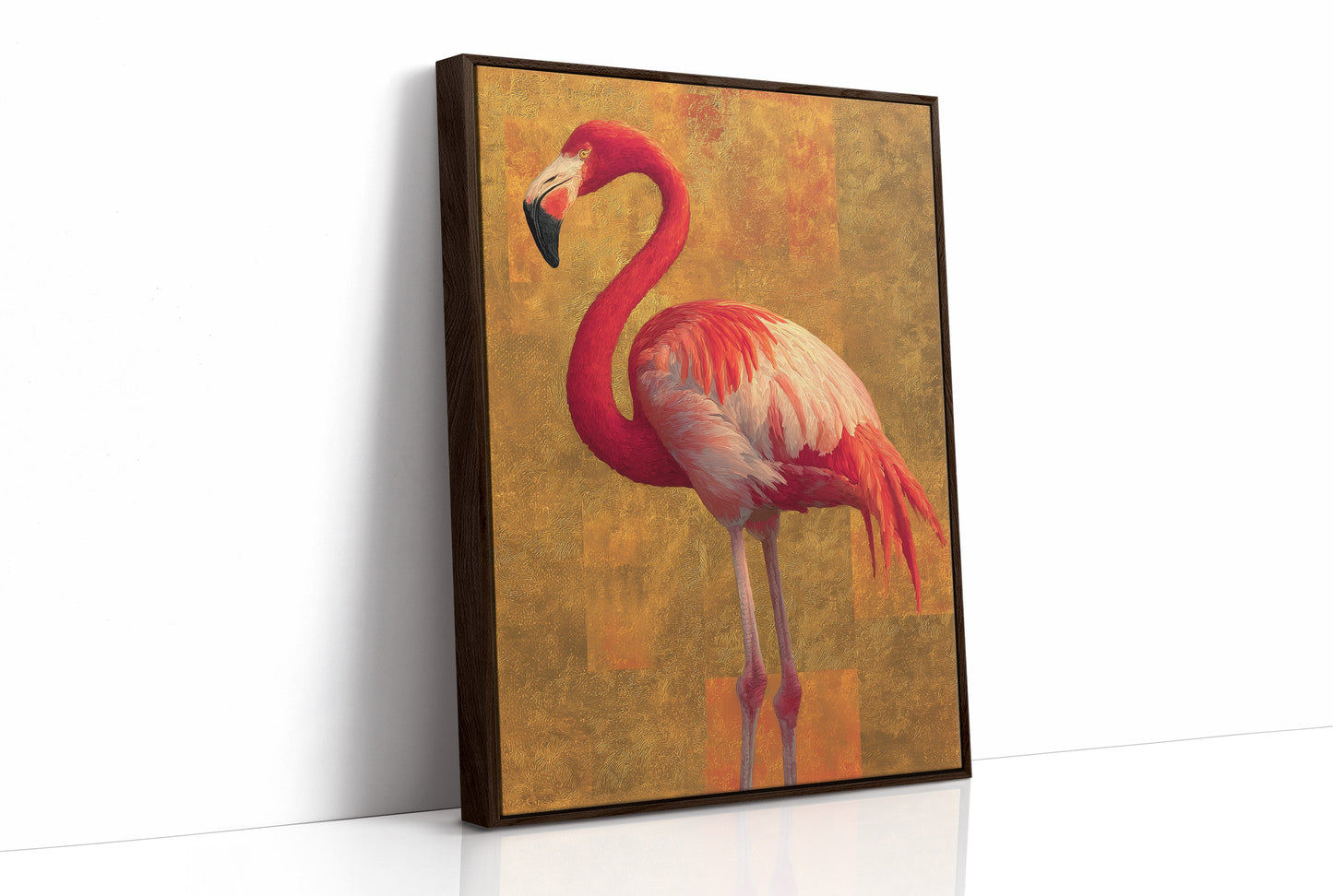 Flamingo in Gold Light