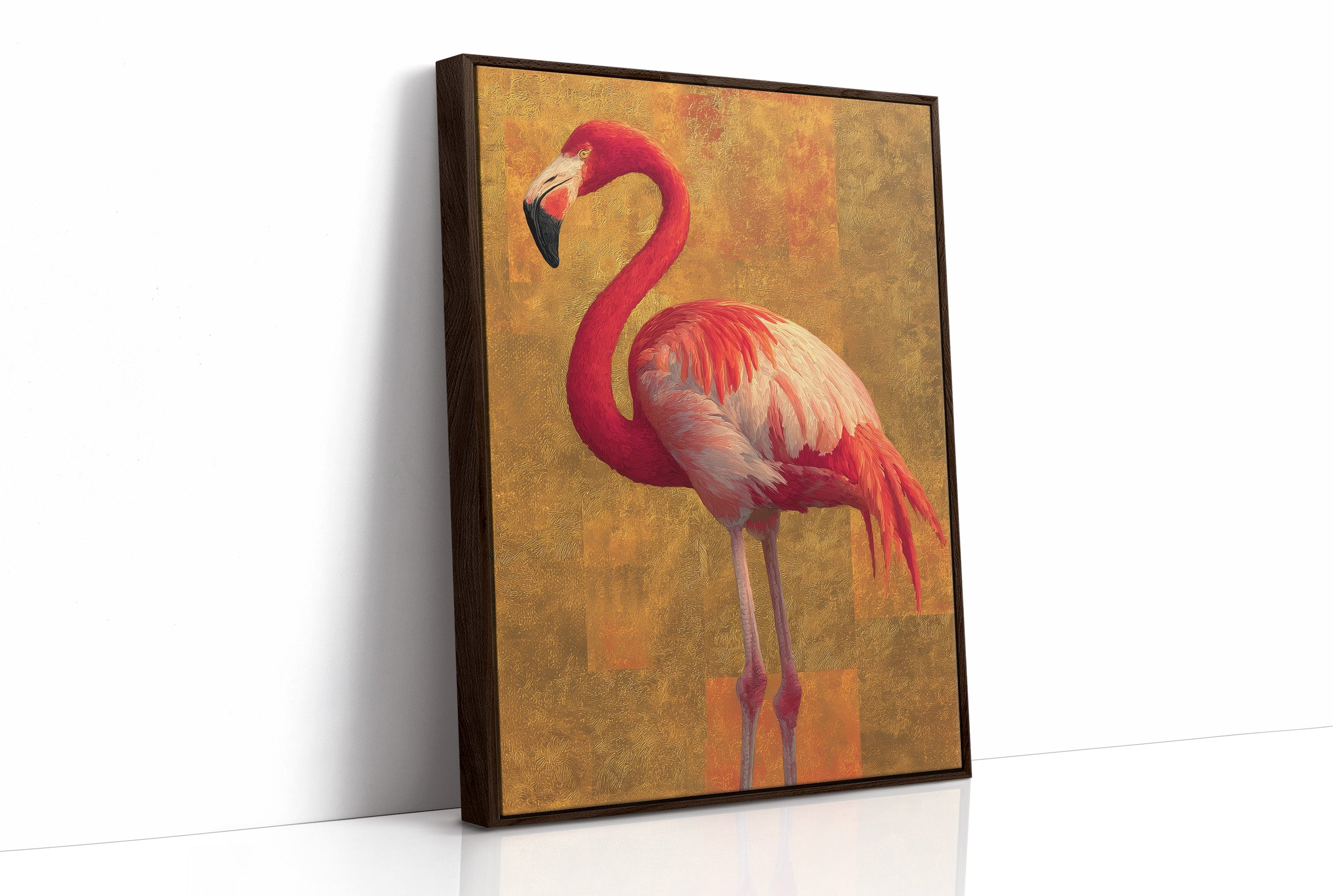 Flamingo in Gold Light