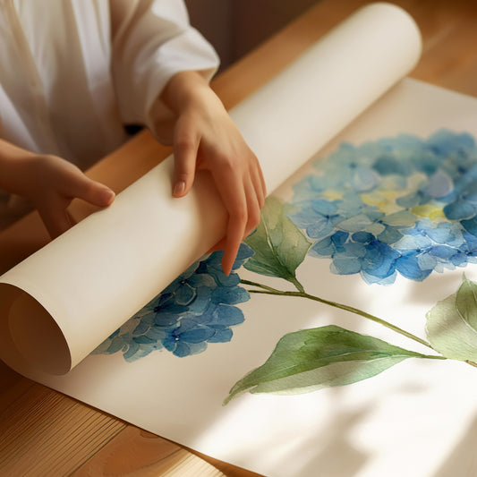 Summer Rain Fills Blue Petals