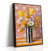 Yellow Tulips on a Polka Dot Day