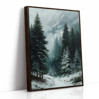 Snowbound Path Through the Pines