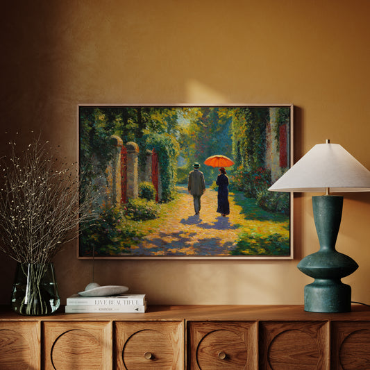 Autumn Path Through Garden Gates