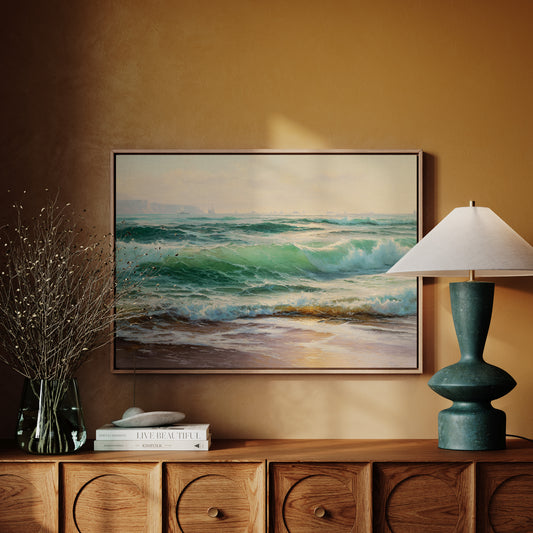 Emerald Waves Chase Golden Shore